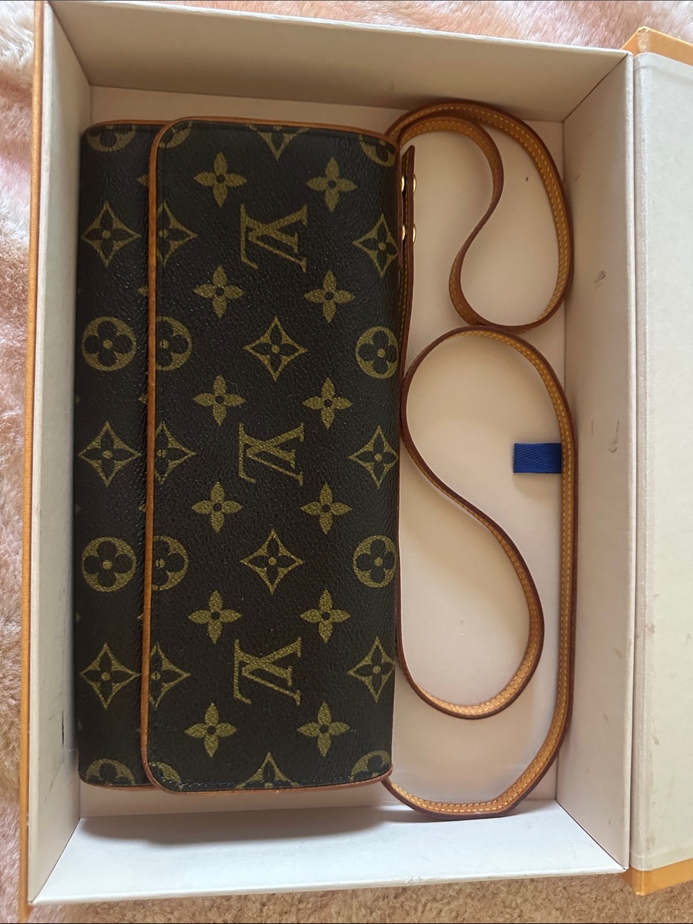 LOUIS VUITTON Pochette Monogram clean with LV box